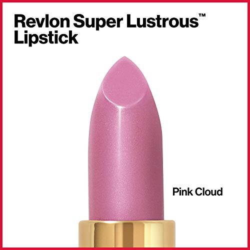Revlon Super Lustrous Lipstick, Creamy Formula For Soft, Fuller-Looking Lips, Moisturized Feel, Pink Cloud (801), 0.15 oz