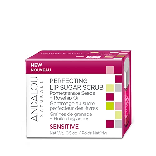 Andalou Naturals Rose Lip Sugar Scrub | Vegan Exfoliating