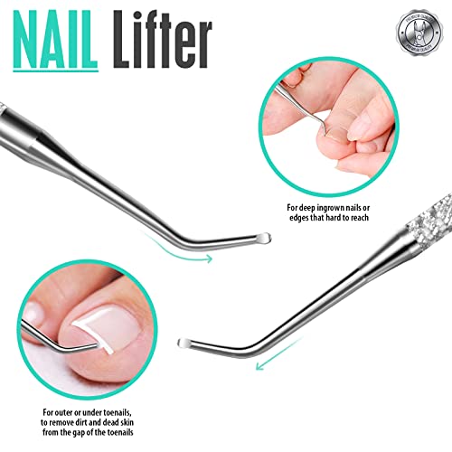 Fandamei Stainless Steel Cuticle Trimmer & Ingrown Toenail Tool Kit
