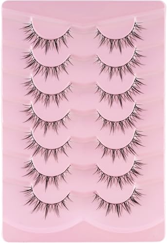 Vegan False Eyelashes 7 Pairs - Natural 3D Flared Lashes