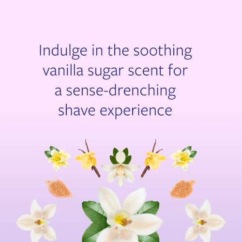Women’s Vanilla Sugar Shaving Gel - Moisturizing Razor Protection, 7oz, Pack of 6