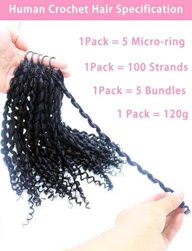 Spiral Curl Crochet Human Hair 18" 120g - Pre Looped