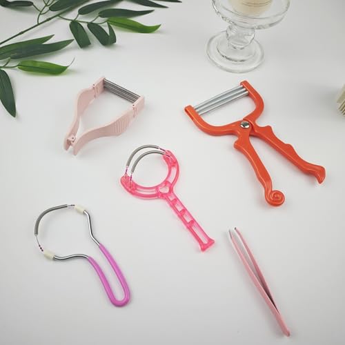 5-in-1 Facial Hair Remover Kit for Women - Spring Tweezer & Spring Hair Removal Tool