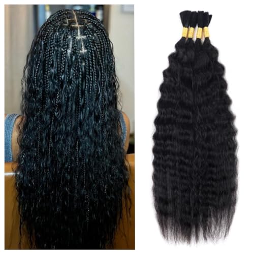 RLHAIR Wet and Wavy Human Braiding Hair 100g (4pc Bundle)