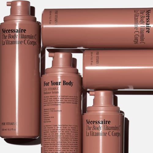 N?cessaire The Body Vitamin C Serum | Pure Vitamin C, Tranexamic Acid and Enzymes Treatment For Women + Men | Brightens + Evens Skin Tone | Dermatologist-Tested. Hypoallergenic (150 ml/5.1 oz)