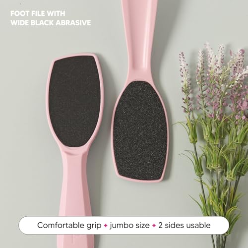 F3 Systems Wide Emery Foot File - Double-Sided Callus Remover (Pink)