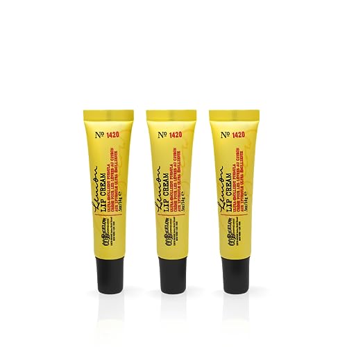 C.O. Bigelow Lemon Lip Cream Trio, Ultra-Emollient Formula with Shea Butter, 0.5 oz / 14g each, pack of 3