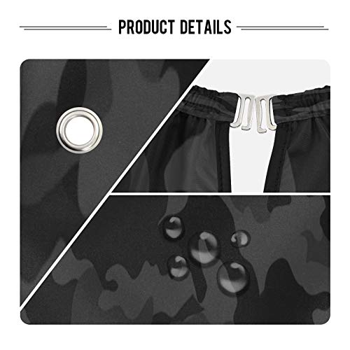 Waterproof Barber Cape Black Camouflage 65" x 55" Hair Cutting