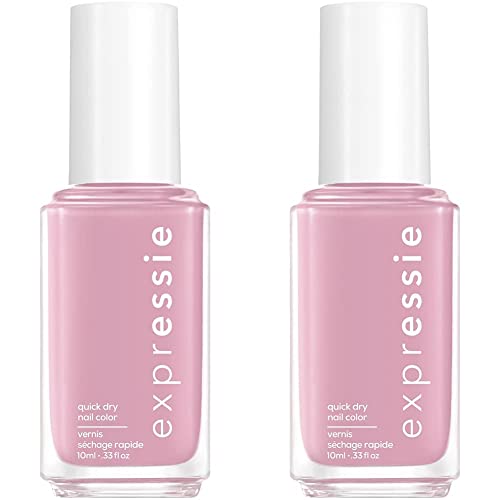 Essie expressie, Quick-Dry Nail Polish, 8-Free Vegan, Pastel Pink, In The Time Zone, 0.33 fl oz (Pack of 2)