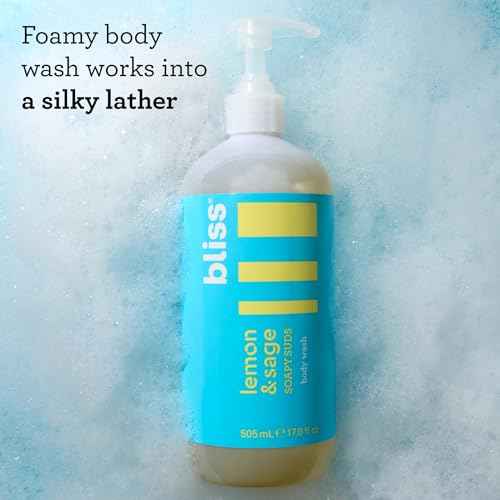Bliss Lemon & Sage Trio: Soapy Suds Body Wash, Exfoliating Body Scrub & Lemon & Sage Body Butter ? Hydrating & Nourishing for Soft, Radiant Skin