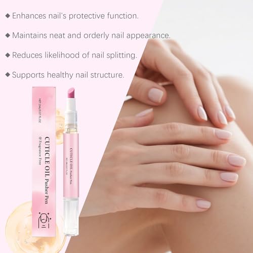 YAMVXIC 2-in-1 Cuticle Oil Pusher Pen for Nail Care - 3 Pcs