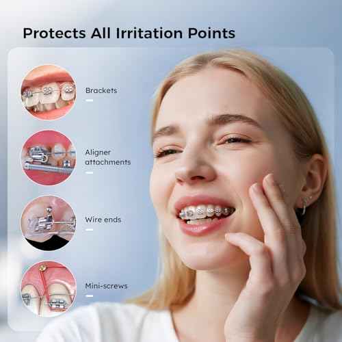 JMU Orthodontic Wax for Braces, 120 Dental Wax Dots, Hygienic Individual Wraps Braces Wax, Unscented