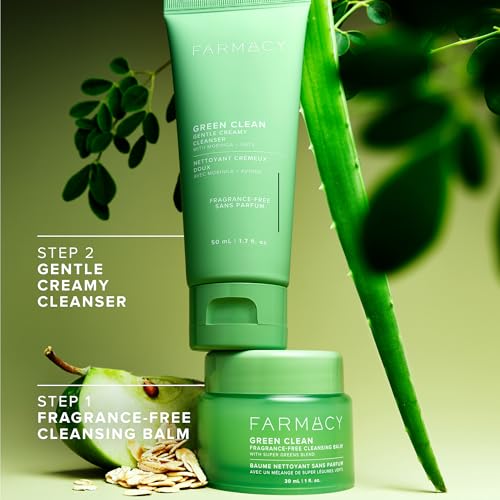 Farmacy Gentle Double Cleanse Skincare Gift Set - Fragrance-Free Face Cleanser & Makeup Remover