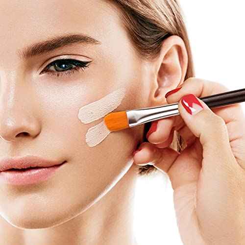 Flat Concealer brush Brow Brush Black Single Brushes Eye Shadow Primer Applicator Brush for Blending, Small Makeup Brush Concealer Brush Eyeshadow brush