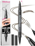 iMethod Curved Eyebrow Pen - Dual-Tip Microblading Brow Pencil Dark Brown