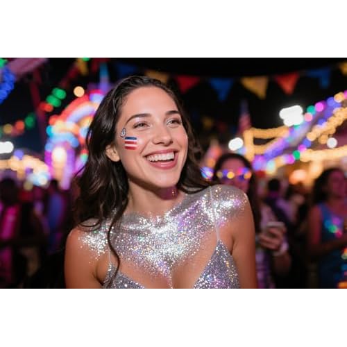 Silver Face and Body Glitter Stick,Holographic Neon Accessories Outfit Singer Concert Sparkling Festival Rave Glitter Makeup
