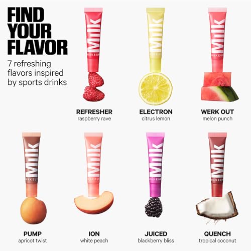 Milk Makeup Balmade Electrolyte Lip Balm ? Hydrating, Sheer Gloss Nourishes + Replenishes Moisture ? Clean, Vegan Formula with High-Shine Finish