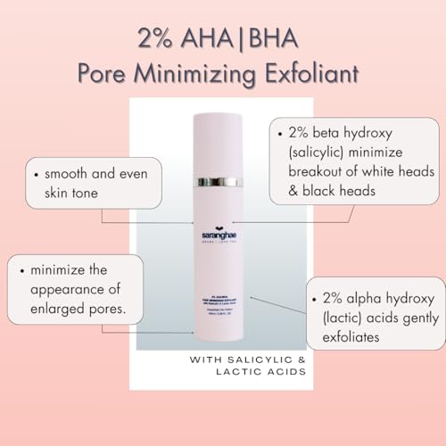 Love Saranghae AHA BHA Pore Refining Exfoliant ? 2% Salicylic & Lactic Acid Liquid Toner ? Smooth & Clarify Skin ? Fragrance-Free, Non-Irritating, 4 fl oz
