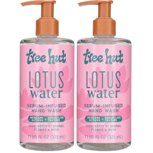 Tree Hut Lotus Water Serum Infused Hand Wash,Nourish & Hydrate Hands with Strengthening Skin Care,Long Lasting Scent,Cleanse & Lock in Moisture,11 fl oz.,(Pack of 2)