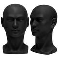 Male Mannequin Head for Hats & Wigs - PVC Display Styling Head with Mount Hole