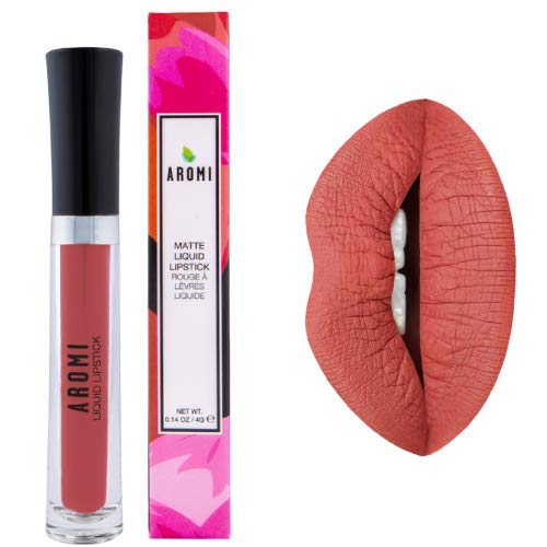 Aromi Terra Cotta Matte Liquid Lipstick | Burnt Orange Lip Color, Earthy, Nutmeg, Vegan, Cruelty-Free, Long Lasting, Waterproof, Handmade (Terra Cotta)