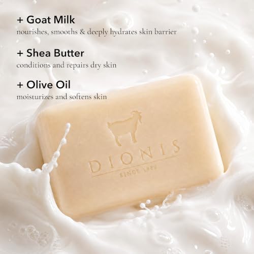 Dionis Goat Milk Bar Soap - Moisturizing Soap for Sensitive Skin, 6 oz