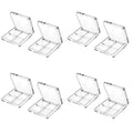 Beaupretty 8 Pieces Empty Eyeshadow Pallet 4 Grids Eye Shadow Lipstick Storage Case Box Clear Makeup DIY Cosmetic Organizer Container