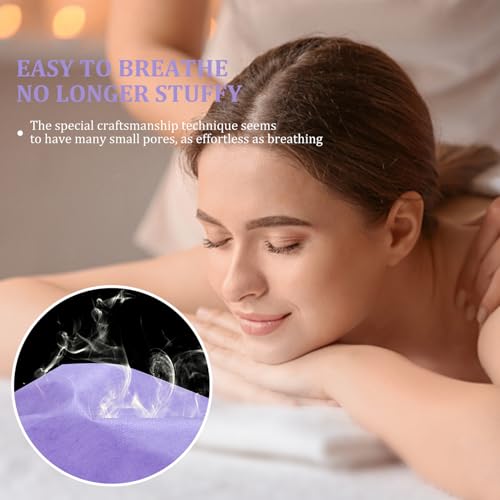 Disposable Bed Sheets 100 Pcs 31"x 71" Massage Table Cover Non Woven Fabric SPA Sheet Breathable for Massage Beauty Tattoo (Purple)