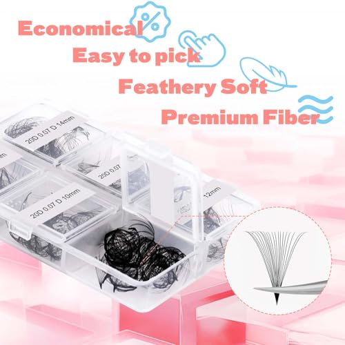 FADLASH Premade Lash Fans 300pcs 20D Eyelash Extensions