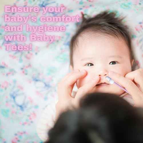 Classic Baby Tees - Small Gentle Double Sided Swabs Designed for Little Ears - for Babies, Infants & Toddlers - Dual Sided Pointed Buds - 80 Cotton Tips - 3 Pack