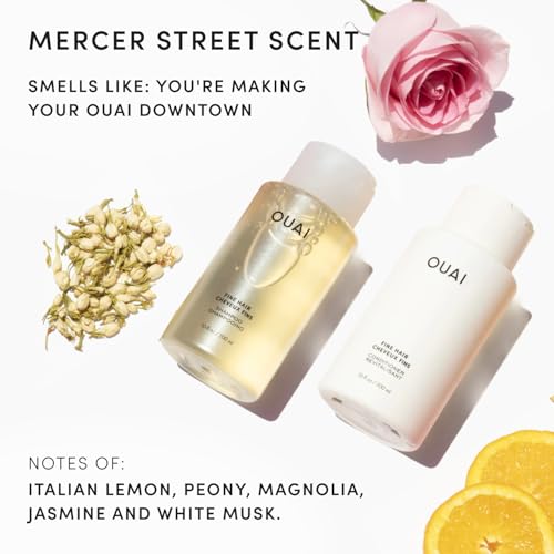 OUAI Fine Shampoo and Conditioner Set - Volume Boosting for Fine Hair