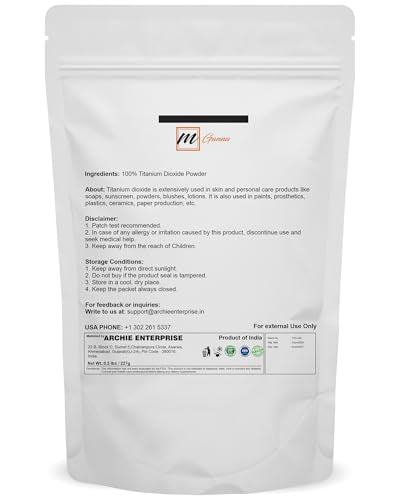 Natural Titanium Dioxide Powder - 227g for Skincare