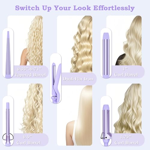 Ufree 5-in-1 Curling Iron Set with Interchangeable Barrels