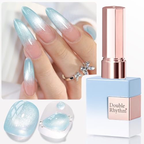 Double Rhythm Holographic Cat Eye Gel Nail Polish with Magnet (15ml)