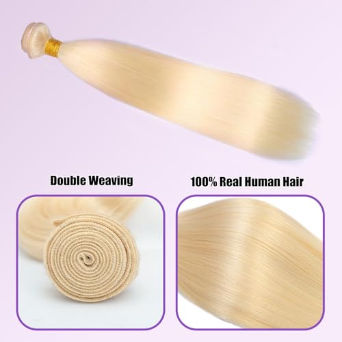 613 Blonde Straight Human Hair Bundles 22 Inch 100g