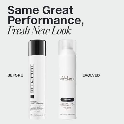 Paul Mitchell Super Clean Extra Hairspray, Long-Lasting, Firm Hold + Dry Finish, For All Hair Types