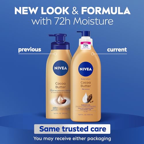 NIVEA Cocoa Butter Body Lotion for Dry Skin, 16.9 Oz