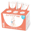 ANYINS 100-Pack Acetone-Free Nail Polish Remover Pads - Travel Wipes