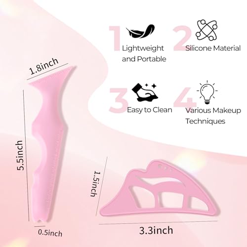 DAGEDA Eyeliner Stencils Silicone - 2Pc Eyebrow & Eye Makeup Tool