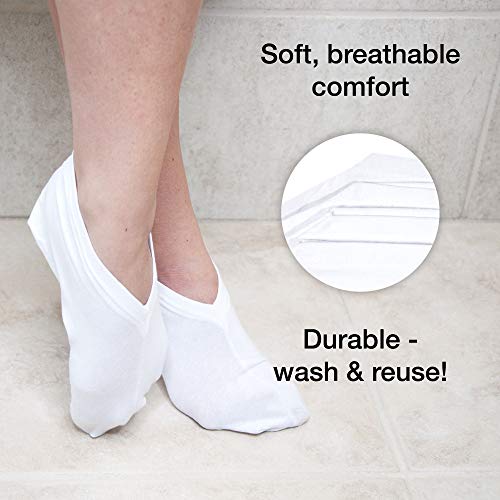 Eurow Moisturizing Cotton Therapy Socks for Dry Cracked Feet - 2 Pairs