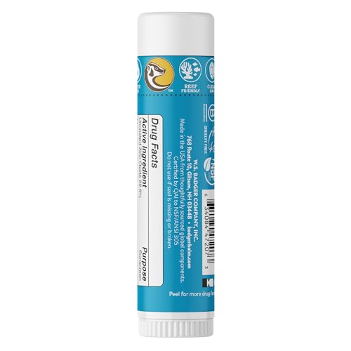 Badger Mineral Sunscreen Face Stick SPF 35, 97% Organic Unscented Zinc Oxide Travel Sunscreen, Coral Reef Safe Travel Size Stick, .65 oz