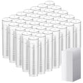 Yinkin 50 Pcs Lip Balm Containers Tubes Empty 3/16 oz Clear Lip Tubes and Shrink Wrap, Lip Gloss Tubes Lip Balm Containers with White Caps Twist Tubes for making Gifts, Travel