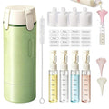 Rosafinal Green 4-in-1 Travel Dispenser Bottle - Refillable Toiletry Organizer