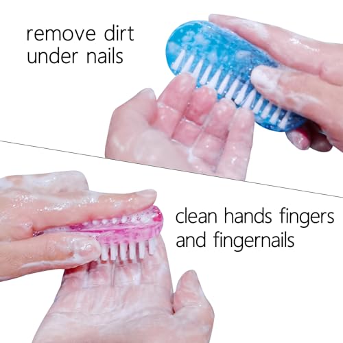 Two-Sided Nail Brush for Deep Cleaning Fingernails - 4 Pack