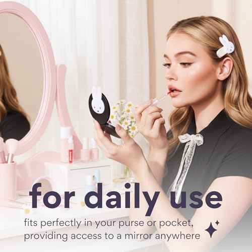 dearcloud Miffy Hi-Def Duo Compact Mirror - Travel-Friendly, Dual Magnification