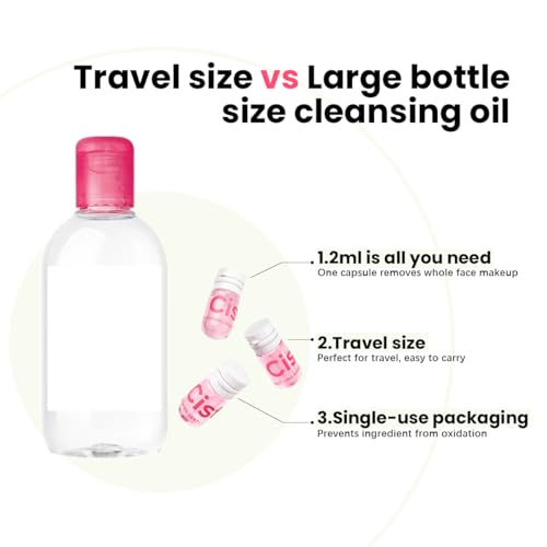 CISTTO Natural Cleansing Oil Capsules for Oily & Sensitive Skin - Travel Size 40x2ml