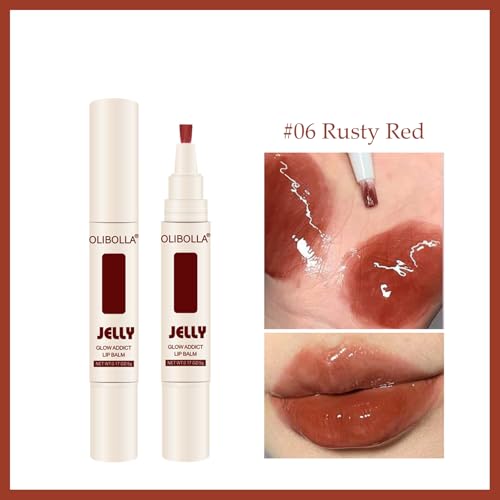 Jelly Lip Gloss with Watercolor Tint & Soft Brush