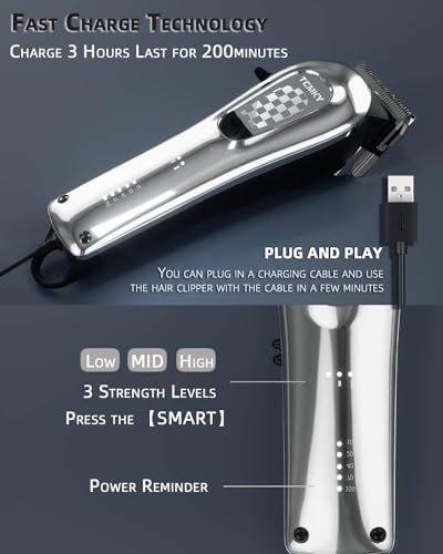 TCMKY Cordless & Corded Hair Clippers for Men