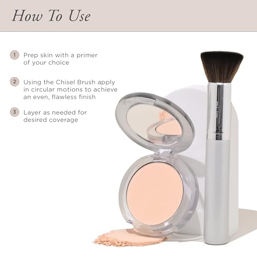 PUR Beauty 4-in-1 Pressed Mineral Makeup Powder Foundation with SPF 15 - Concealer & Finishing Compact Pressed Powder for Face - Buildable Medium to Full Coverage Foundation Powder (Chestnut)