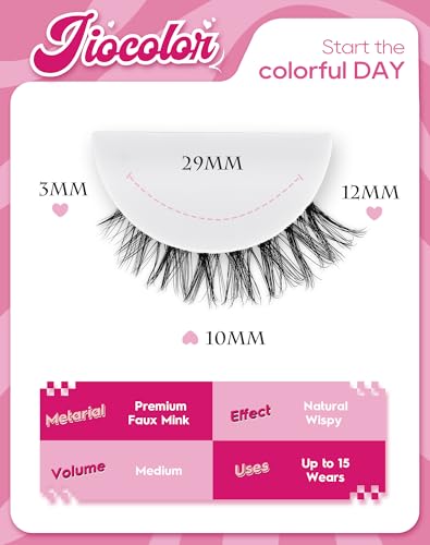 Jiocolor Cat Eye Wispy False Lashes - 7 Pairs Natural Look